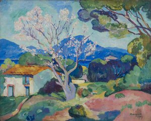 Det blomstrende mandeltreet, 1907. av Henri Charles Manguin