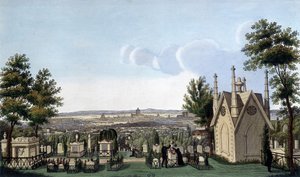 Kirkegården til Père de Lachaise - av Courvoisier av Henri Courvoisier-Voisin