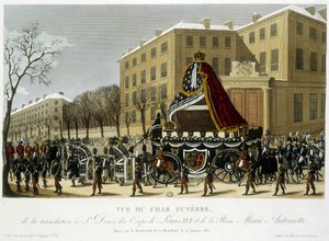 Begravelsesvogn for oversettelsen av Louis XVI og Marie Antoinette til Saint Denis 21. januar