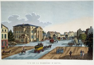 La barrier Saint-Denis, rundt 1827 - i "" Views of Paris "" av Courvoisier av Henri Courvoisier Voisin