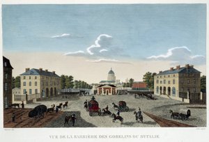 Gobelinene eller den italienske barrieren, rundt 1820 - i ""Views of Paris"" av Courvoisier av Henri Courvoisier Voisin