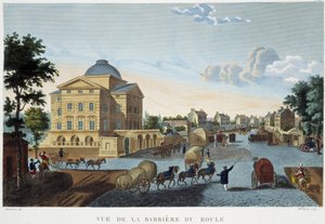 Rule-barrieren, ca. 1820 - i ""Views of Paris"" av Courvoisier av Henri Courvoisier Voisin
