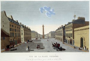 Place Vendôme, utsikt over Rue de la Paix - Paris av Courvoisier av Henri Courvoisier Voisin
