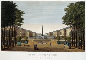 Place Vendôme, utsikt over en hage - Paris av Courvoisier av Henri Courvoisier Voisin