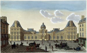 Utsikt over Palais du Luxembourg, rundt 1820 - i "" Views of Paris "" av Courvoisier av Henri Courvoisier Voisin