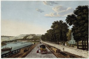 Utsikt over terrassen til Parc St Cloud - i "" Vues de Paris"" av Courvoisier av Henri Courvoisier-Voisin