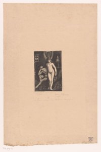 Stående naken kvinne og sittende naken mann av Henri De Groux (signed by artist)