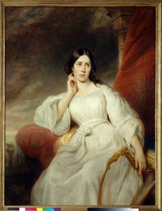 Portrett av Maria Garcia kalt Malibran (1808-1836) sangeren i rollen som Desdemone for Othello"" av Gioachino Rossini"" Maleri av Henri Decaisne (1799-1852) 1830 Dim. 1,38 x 1,05 m. Paris. Carnavalet museum av Henri Decaisne