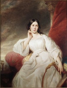 Portrett av Maria Garcia kalt Malibran, i rollen som Desdemona (olje på lerret av Henri Decaisne