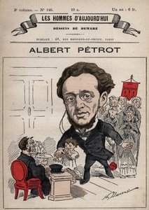 Tegneserie av Albert Petrot 1837-1897 fra 