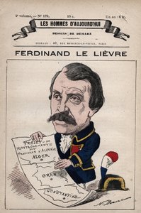 Tegneserie av Ferdinand Le Lievre (Lelievre) (1799-1886) Engelsk senator i Algerie fra 