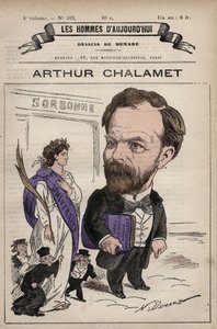 Tegneserie av Jean Marie Arthur Chalamet (1822-1895) fransk republikansk politiker - fra 