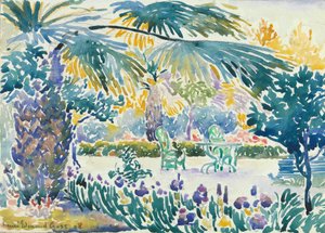Garden of the Painter at Saint Clair, 1908 (wc over grafitt)