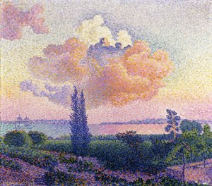 Rosa skyer, ca. 1896 av Henri Edmond Cross