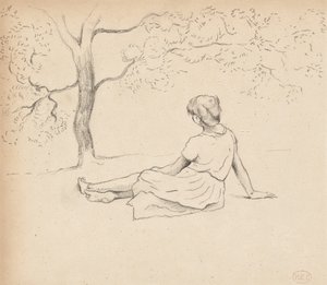 Studie for "Laundresses in Provence", ca.1885-89 av Henri Edmond Cross