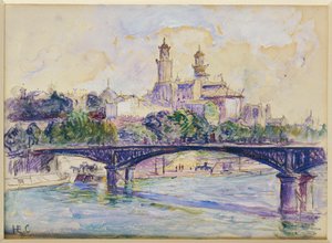 Seinen foran Trocadero av Henri Edmond Cross