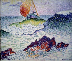 Forliset. Maleri av Henri Delacroix Dit Cross (Henri Edmond Cross) (1856-1910) av Henri Edmond Cross