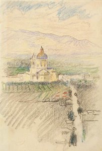 Utsikt over Santa Maria degli Angeli nær Assisi av Henri Edmond Cross