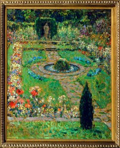 Hampton Court (maleri på lerret) av Henri Eugene Augustin Le Sidaner