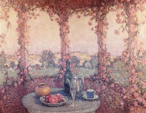 Bordet under arbor av Henri Eugene Augustin Le Sidaner