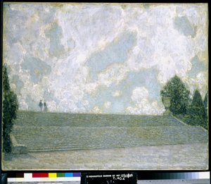 Trappene til palasset i Versailles (Les Marches Du Palais Versailles) (olje på lerret) av Henri Eugene Augustin Le Sidaner