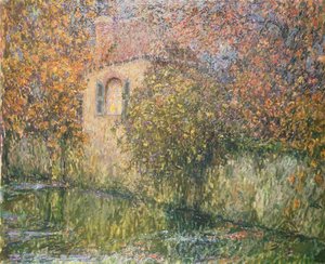 Huset ved elven av Henri Eugene Augustin Le Sidaner