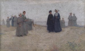 The Promenade of the Orphans, 1888 av Henri Eugene Augustin Le Sidaner