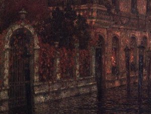 Venezia -kanalen (olje på lerret) av Henri Eugene Augustin Le Sidaner