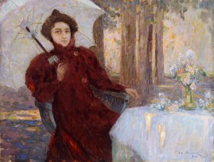 Kvinne med en paraply; Femme a l