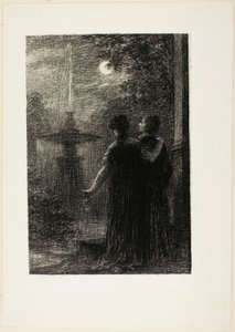Beatrice og Benedikt, 1. akt: Nocturne, fra Hector Berlioz#39; opera «Beatrice og Benedikt (1862)» av Henri Fantin-Latour