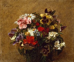 Blomsterbukett av Ignace Henri Jean Fantin Latour