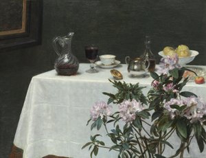 Stilleben: Hjørne av et bord av Henri Fantin-Latour
