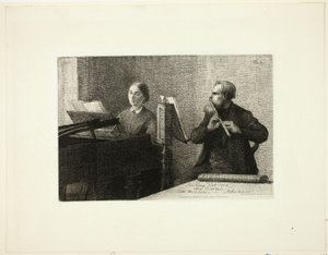 Et stykke av Schumann av Ignace Henri Jean Fantin Latour
