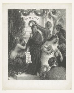 Plakatmusikk Hector Berlioz jubileumsdagen. H.J. Mellom 1. og 2. stat, ikke med Hédiard av Ignace Henri Jean Fantin Latour