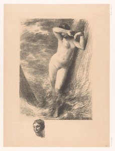 Andromeda lenket til en stein i vannet Andromede av Ignace Henri Jean Fantin Latour