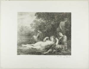 Badende kvinner, fjerde stor tallerken av Ignace Henri Jean Fantin Latour