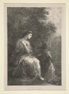 Duo av av Ignace Henri Jean Fantin Latour