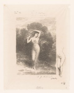 Jonge kvinne med sjaal Den unge pasienten Gedichten van André Chénier (serietittel) Illustrasjoner til diktene til André Chénier (serietittel) av Ignace Henri Jean Fantin Latour