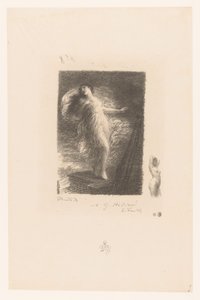 Den unge kvinnen fra Taranto valt fra en båt Den unge Tarentina Elegy XX (i gammel stil) Gedichten van André Chénier (serietittel) Illustrasjoner til diktene til André Chénier (serietittel) av Ignace Henri Jean Fantin Latour