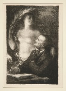 La Muse (Musen) av Ignace Henri Jean Fantin Latour