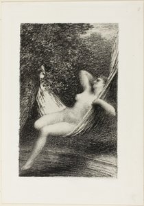 Sara baderen av Ignace Henri Jean Fantin Latour
