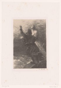 Senta og nederlenderen stiger opp til himmelen Le Vaisseau-Fantome. Akt III. Ravissement de Senta et du Hollandais Liv og verk til Richard Wagner (serietittel) av Ignace Henri Jean Fantin Latour