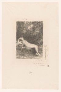 Slapende waternimf Jeg vet, når middag gjør at de vil ha skyggen XXVII Gedichten van André Chénier (serietittel) Illustrasjoner til diktene til André Chénier (serietittel) av Ignace Henri Jean Fantin Latour
