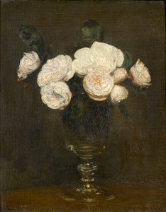 Stilleben: Malmaison Roses, 1872 av Ignace Henri Jean Fantin Latour