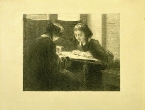 Brodererne, nr. 3 av Ignace Henri Jean Fantin-Latour