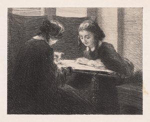 The Embroideres, av Ignace Henri Jean Fantin Latour