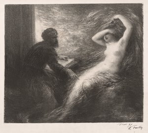 Fremkallingen av Kundry av Ignace Henri Jean Fantin Latour