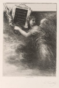 Musikkens geni av Ignace Henri Jean Fantin Latour