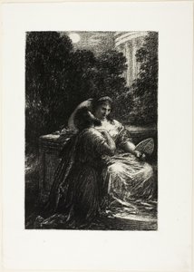 The Trojans at Carthage: Act III, Love Duet av Ignace Henri Jean Fantin-Latour