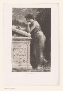 Titelprent voor: Gravørene fra det 19. århundre Litografi av Ignace Henri Jean Fantin Latour